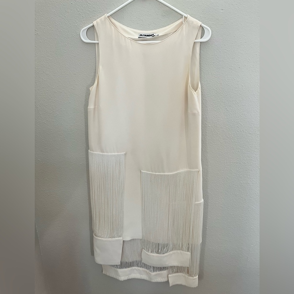 JIL SANDER – Raf Simons Era Silk Fringe Dress